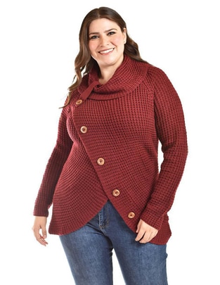 Suéter cuello redondo para mujer