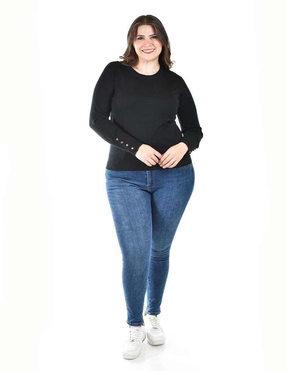 Suéter cuello redondo para mujer