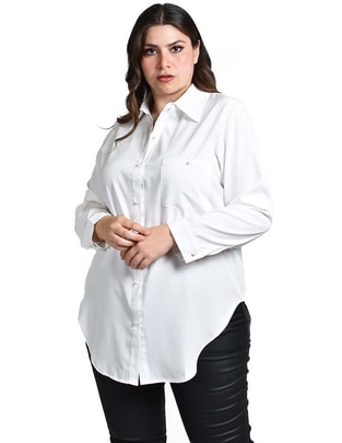 Blusa camisera manga larga para mujer 1