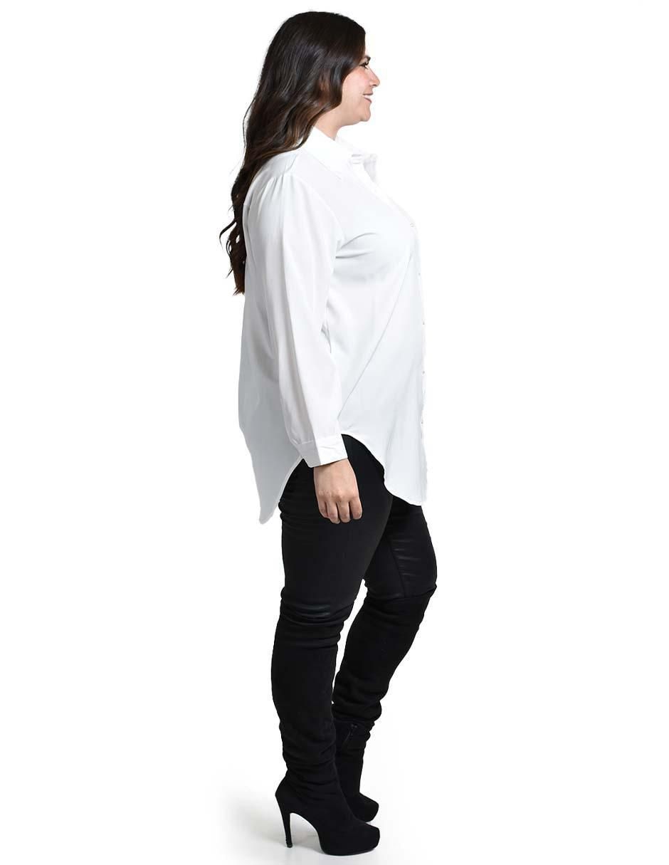 Blusa camisera manga larga para mujer 8