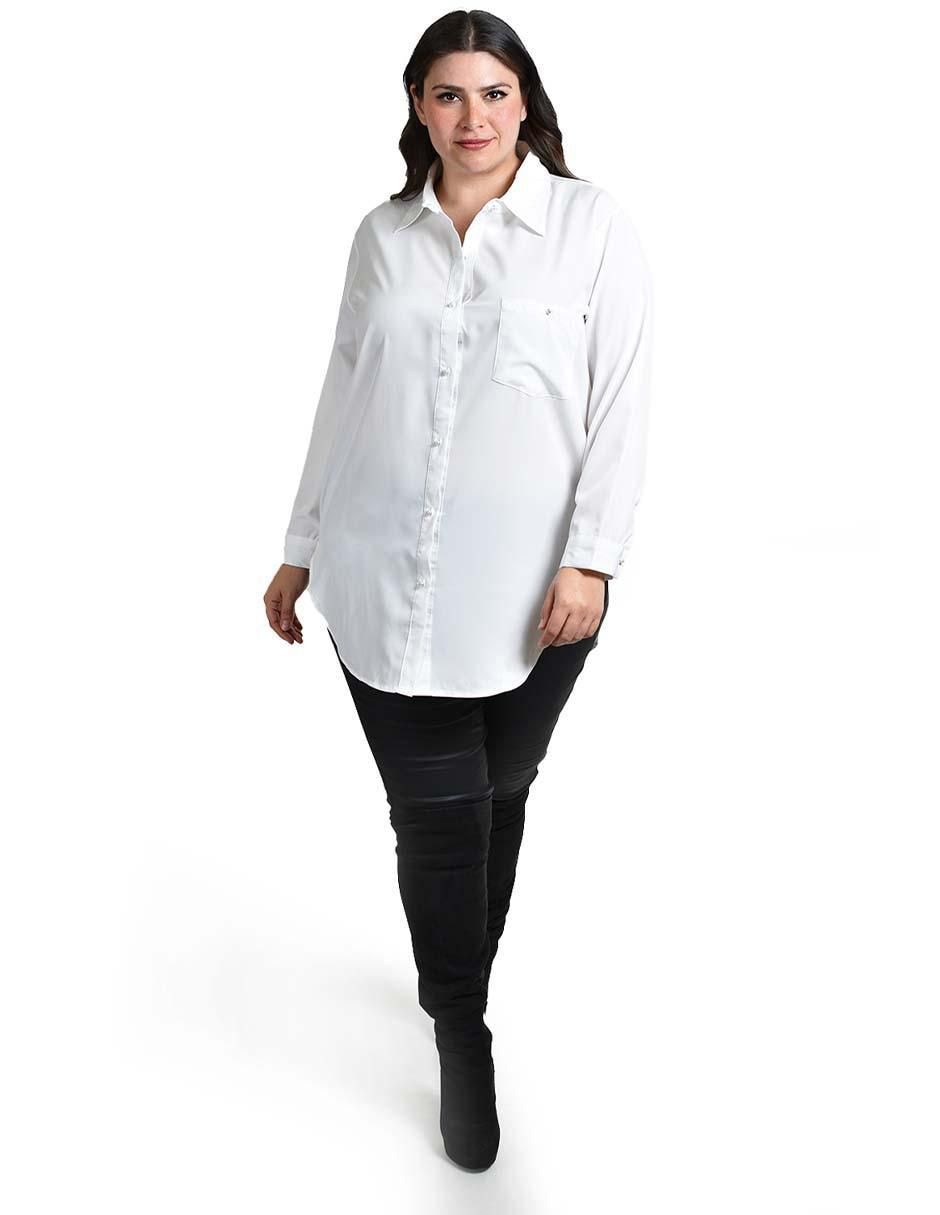 Blusa camisera manga larga para mujer 11