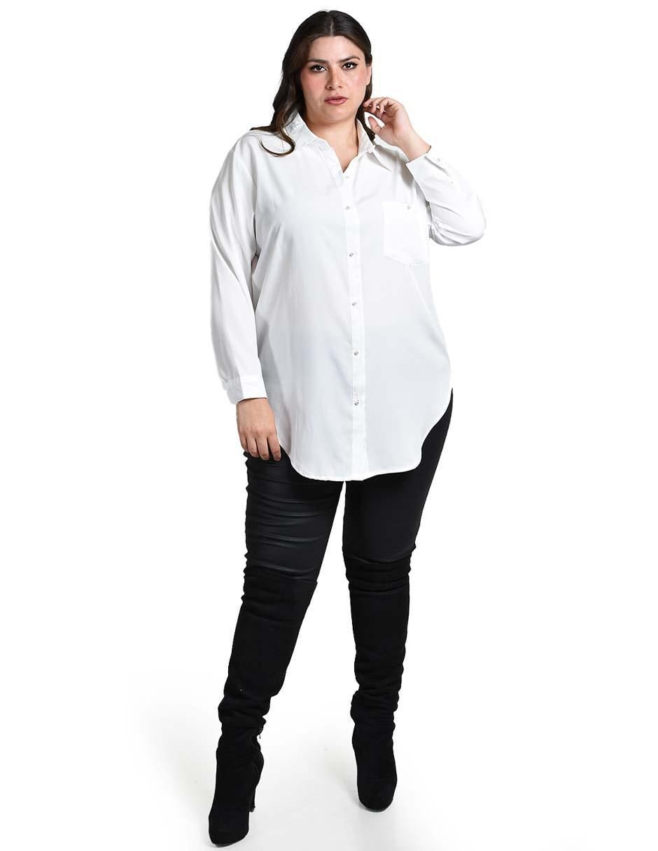 Blusa camisera manga larga para mujer 12