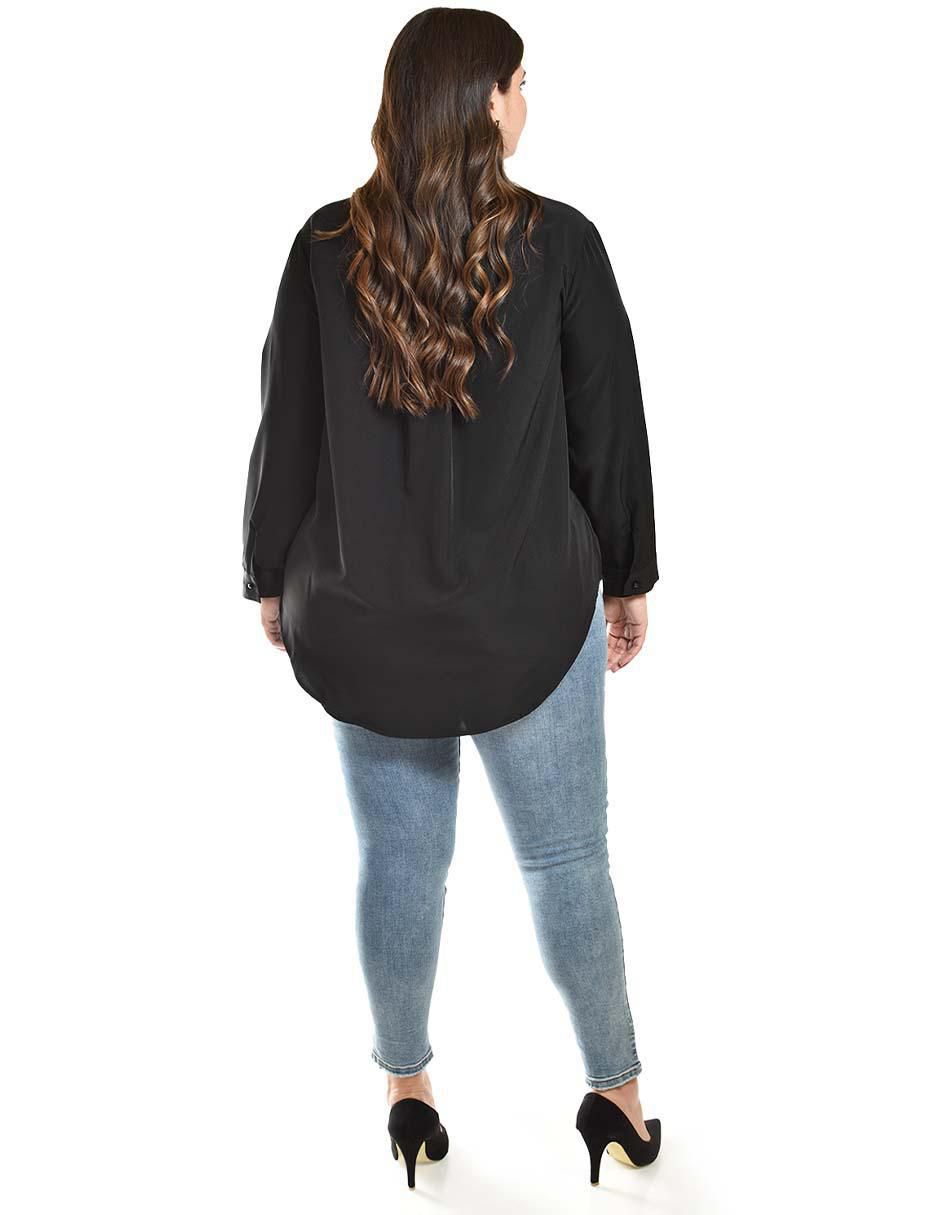 Blusa camisera manga larga para mujer 9