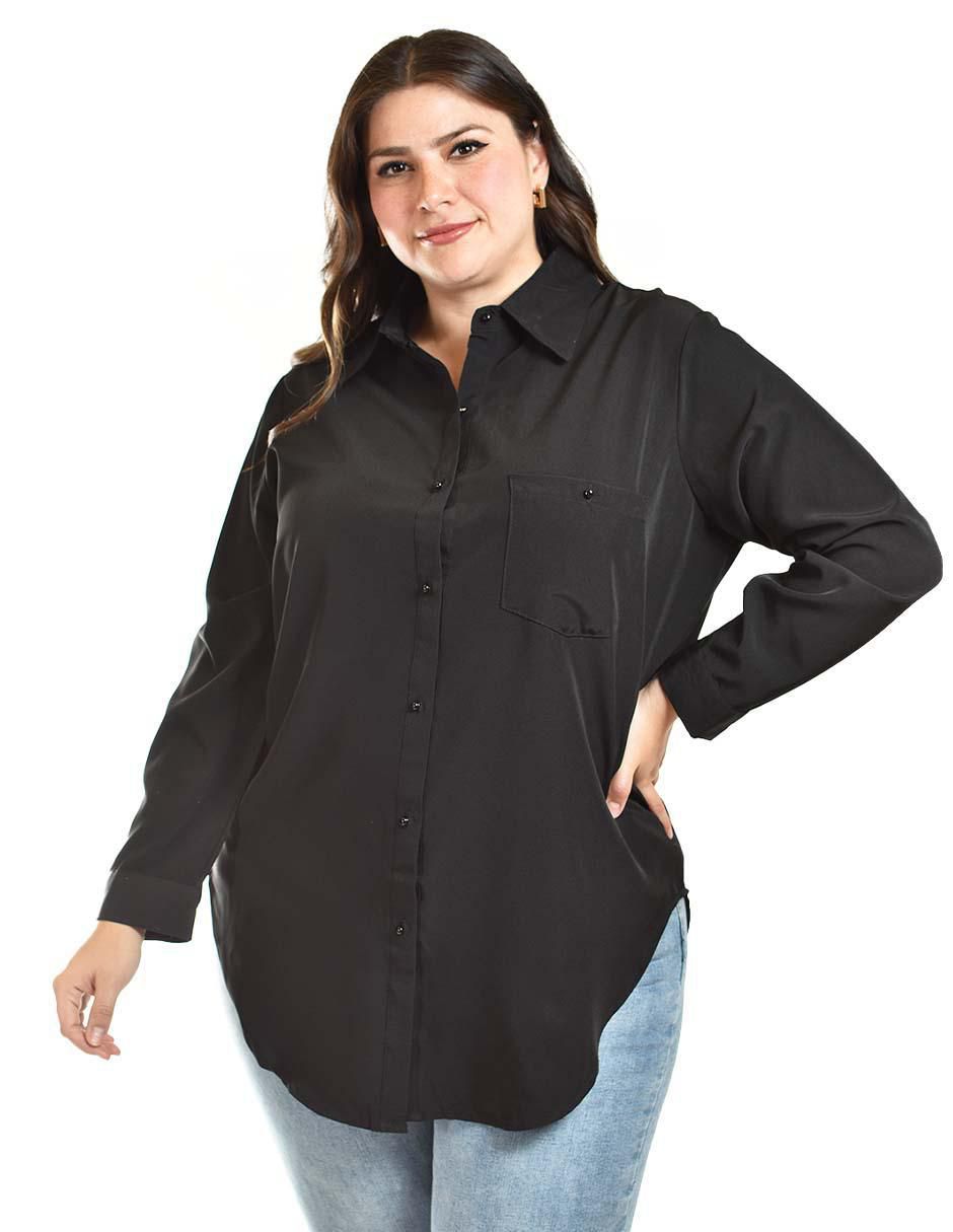 Blusa camisera manga larga para mujer 11
