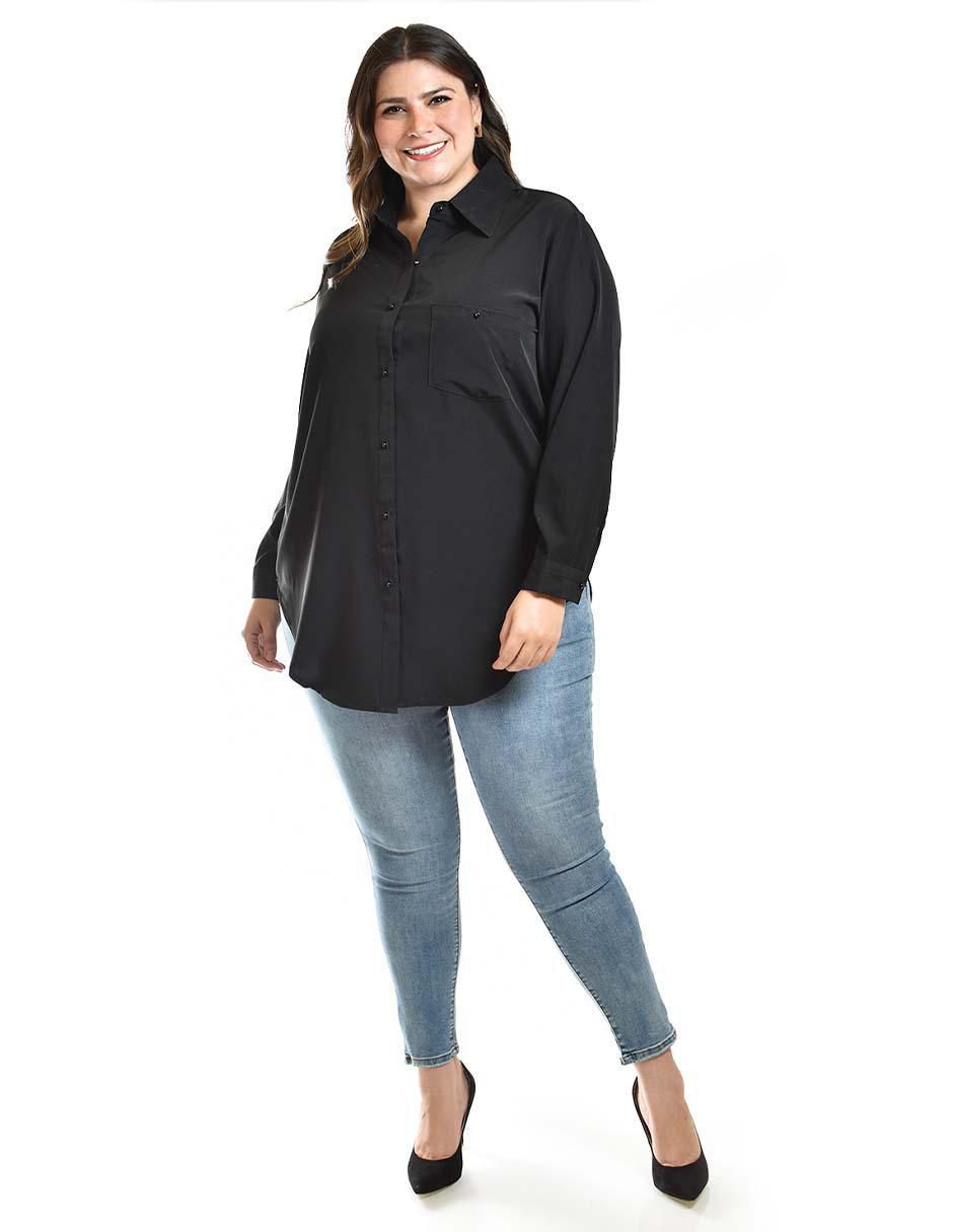 Blusa camisera manga larga para mujer 12