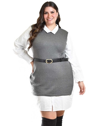 Vestido arriba rodilla casual para mujer