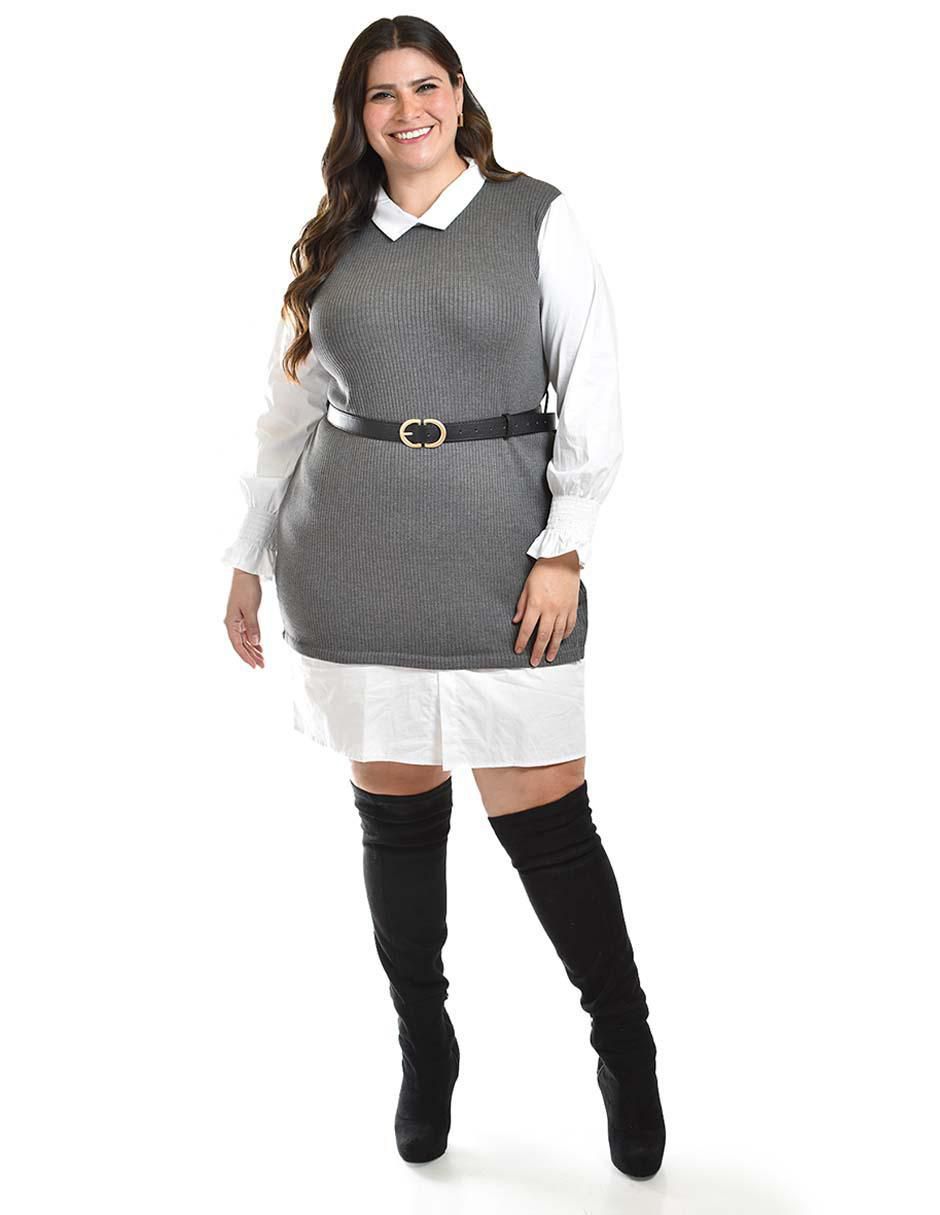 Vestido arriba rodilla casual para mujer