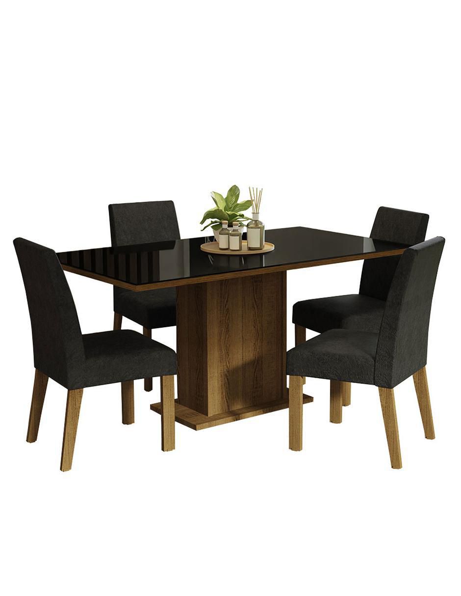 Comedor Avril Madesa para 4 personas de cristal