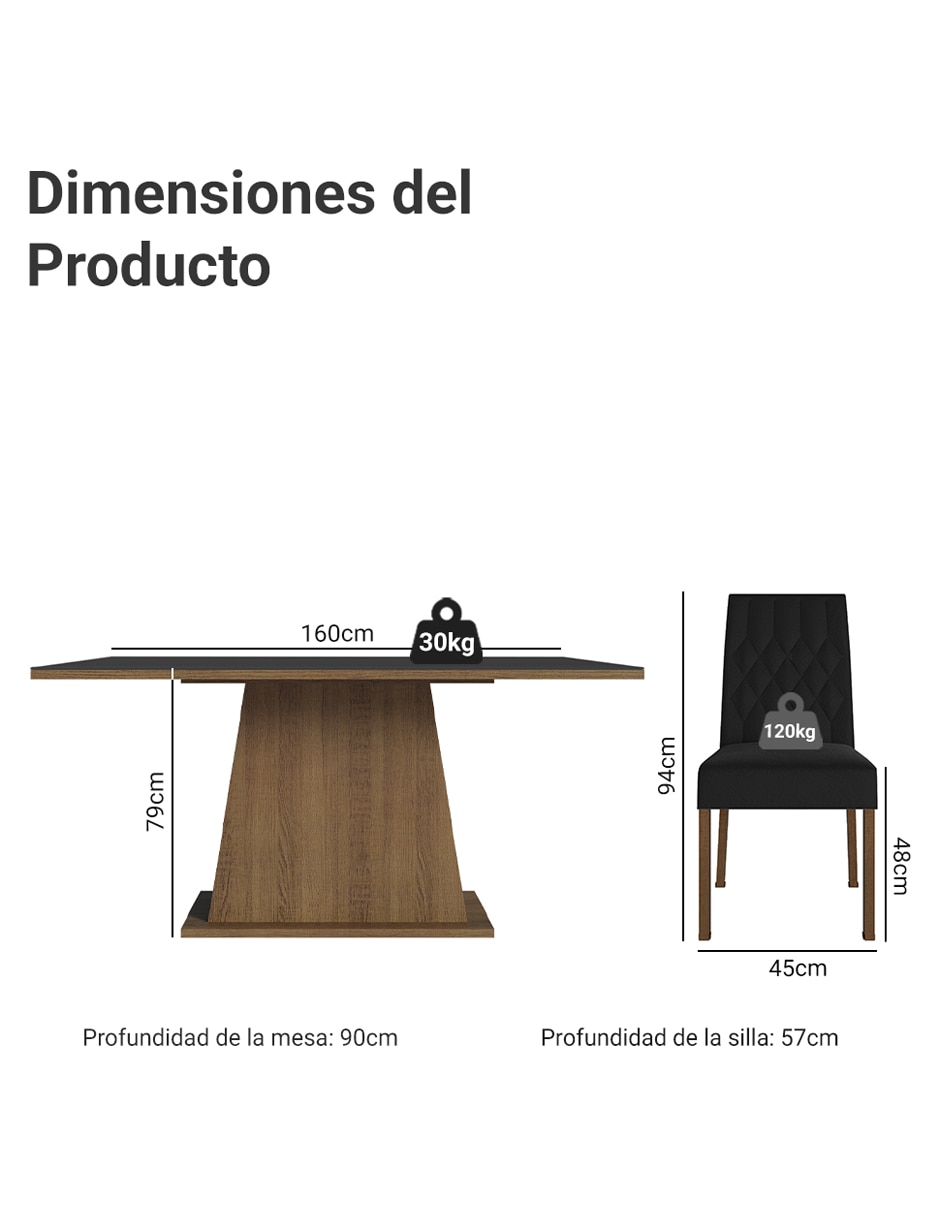 Comedor augusta para 6 personas 12