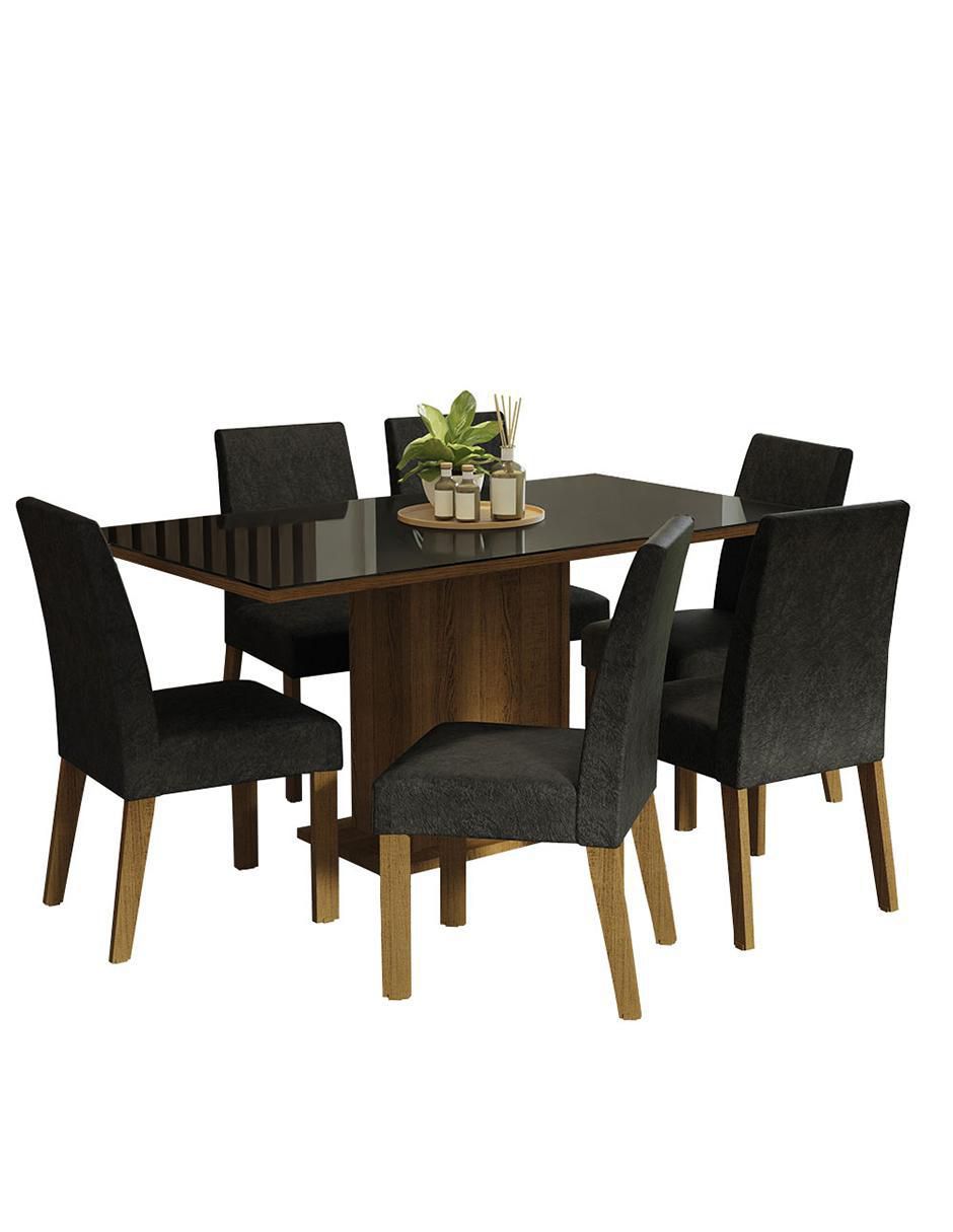 Comedor Alexis Madesa para 6 personas de cristal