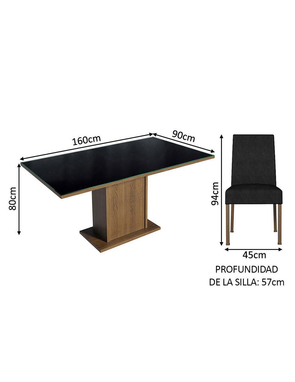 Comedor Alexis Madesa para 6 personas de cristal