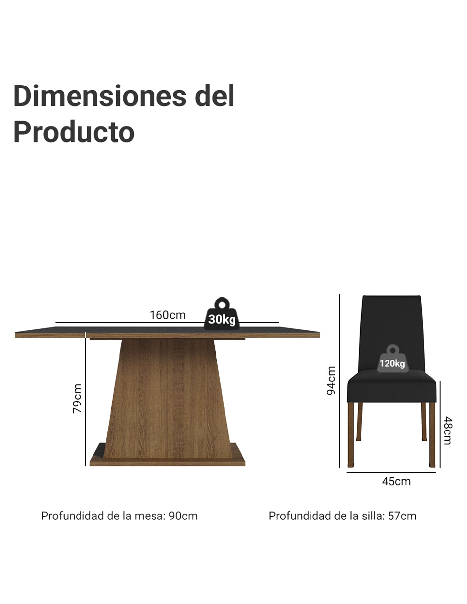 Comedor para 4 personas de polipropileno 12