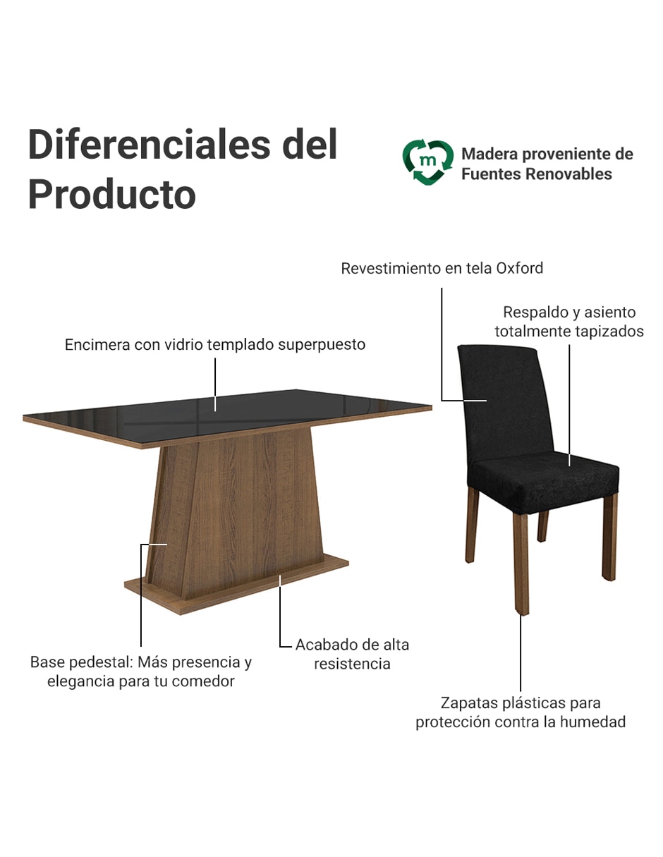 Comedor para 4 personas de polipropileno 3