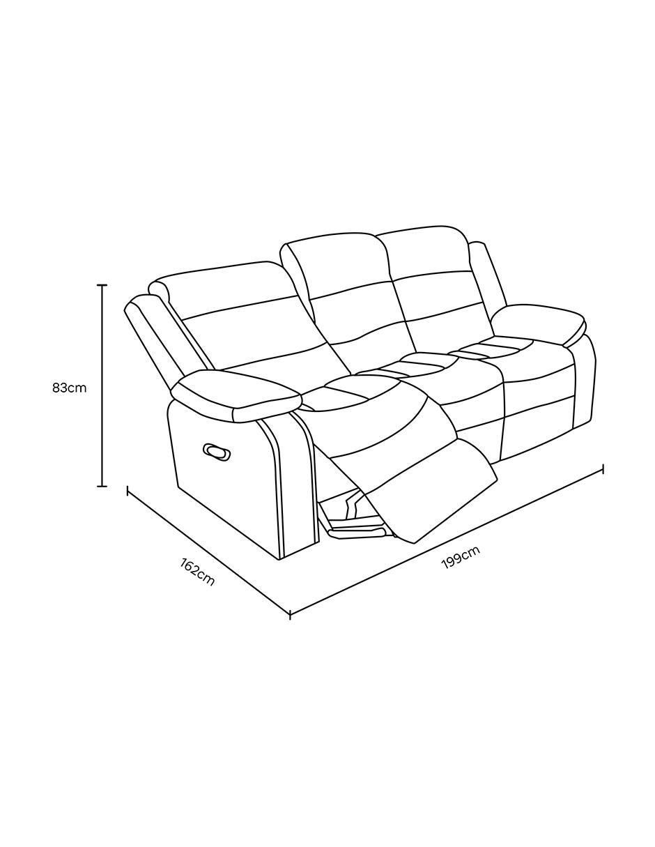 Reclinable Denver Easy Living de madera pino