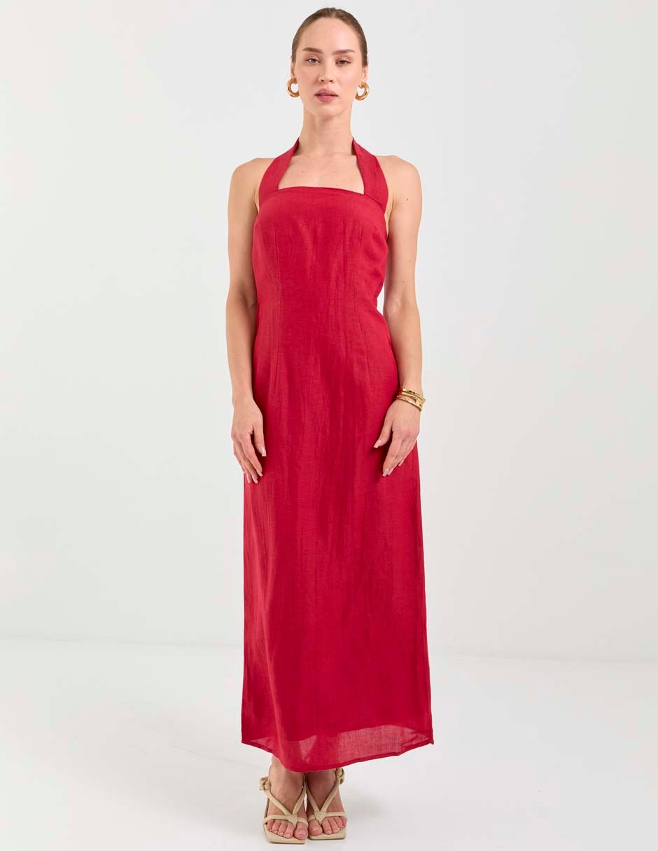 Vestido largo de fiesta escote cuadrado Vestido largo de fiesta escote cuadrado