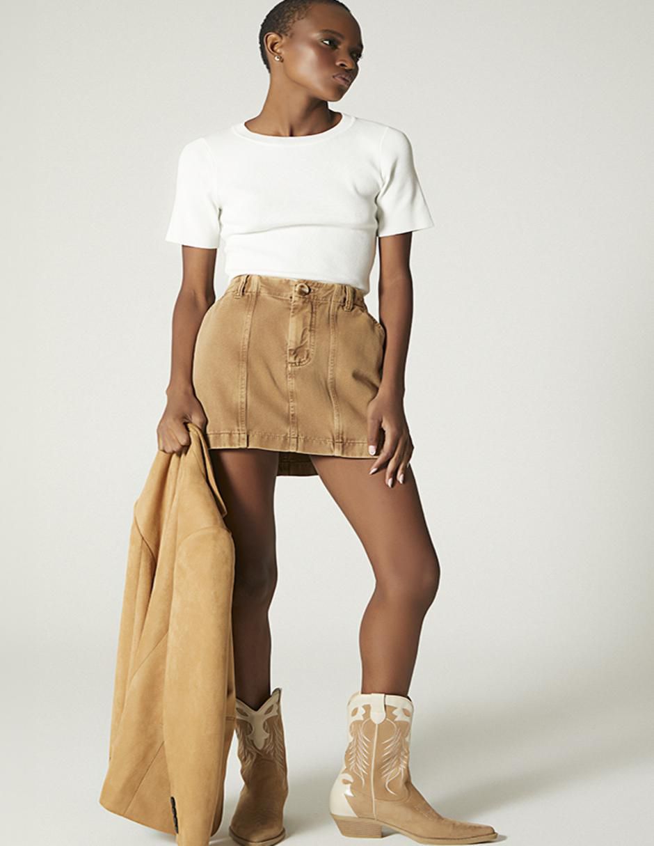 Falda short a la cintura