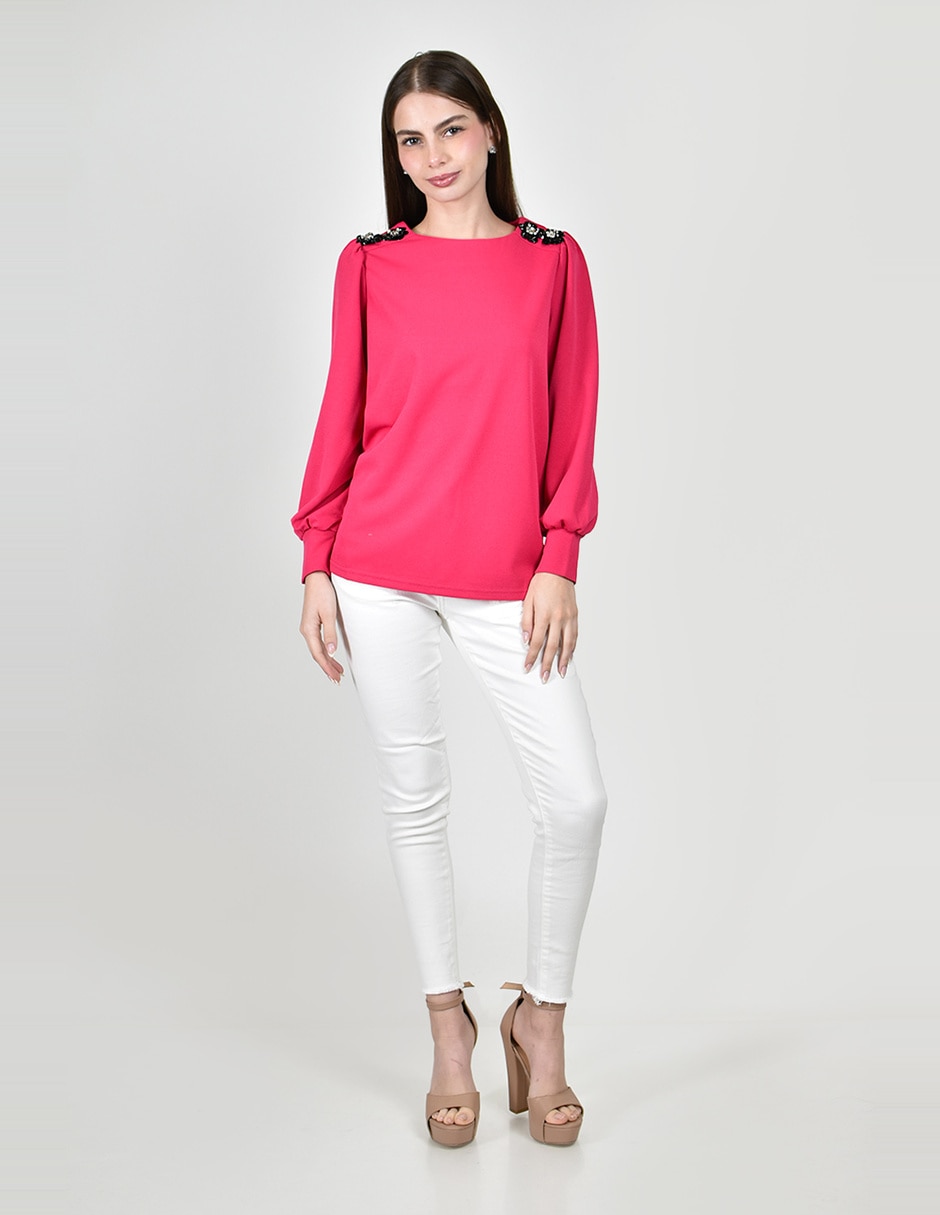 Blusa manga larga para mujer 8