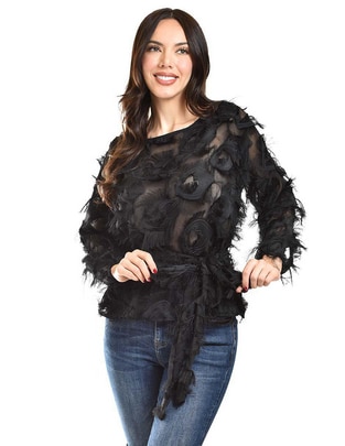 Blusa manga larga para mujer