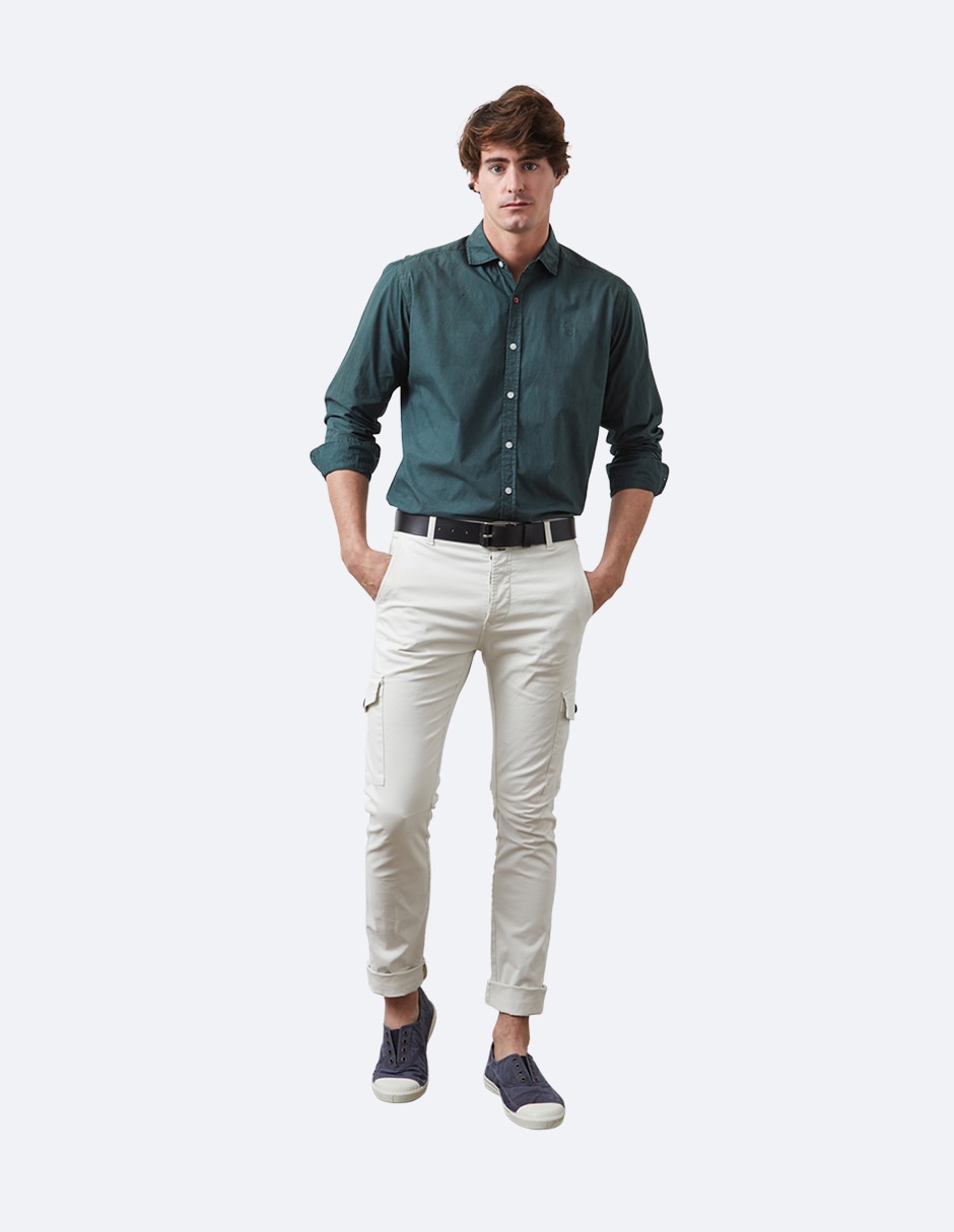 Pantalón casual slim Altonadock de algodón para hombre