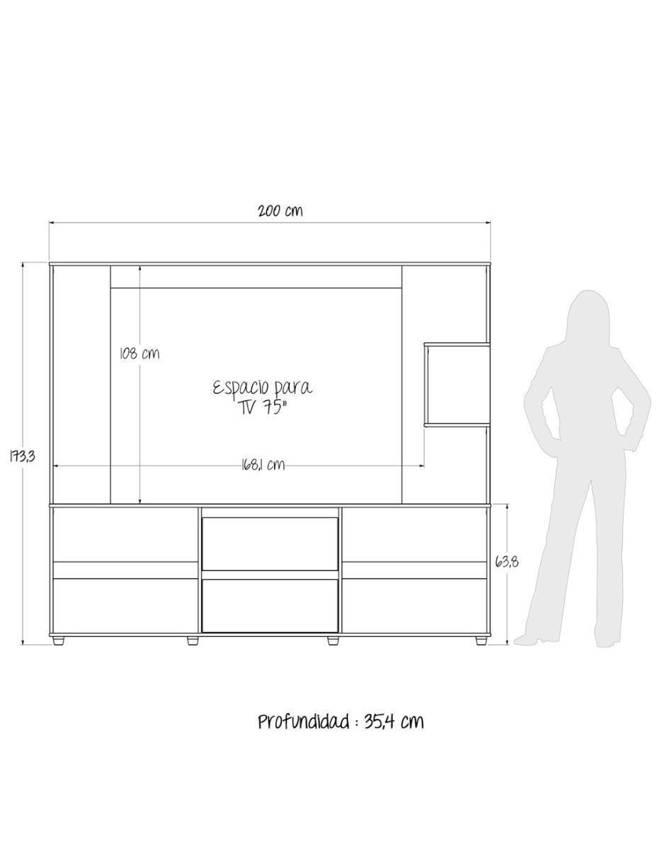 Mueble de TV armable de madera 9