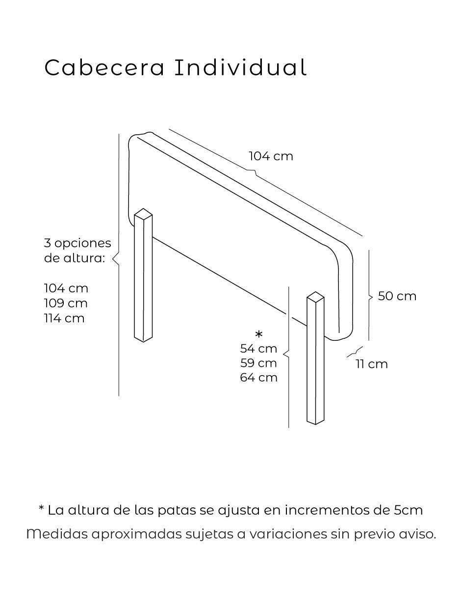 Cabecera Logan de madera y tela 5