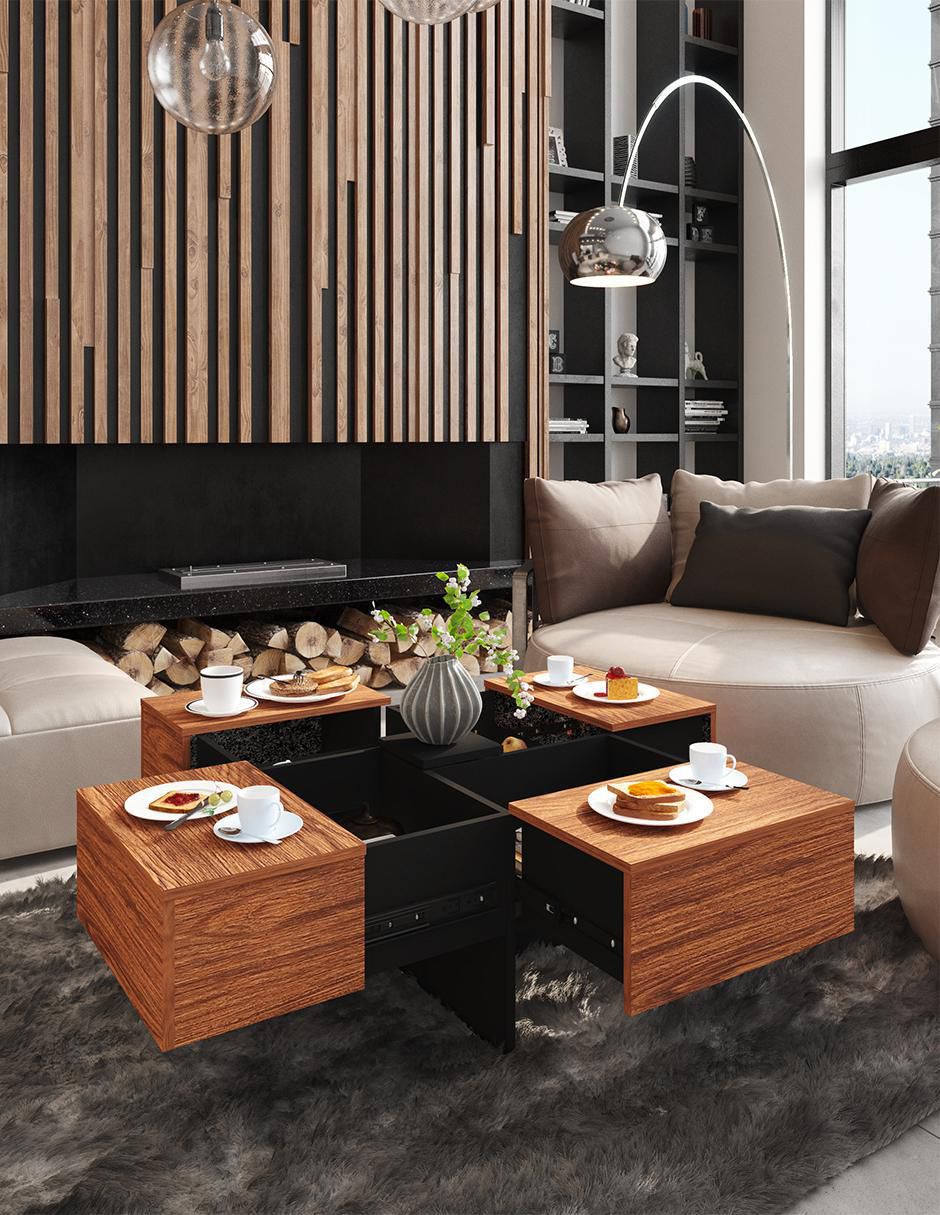 Mesa de centro extensible armable 3