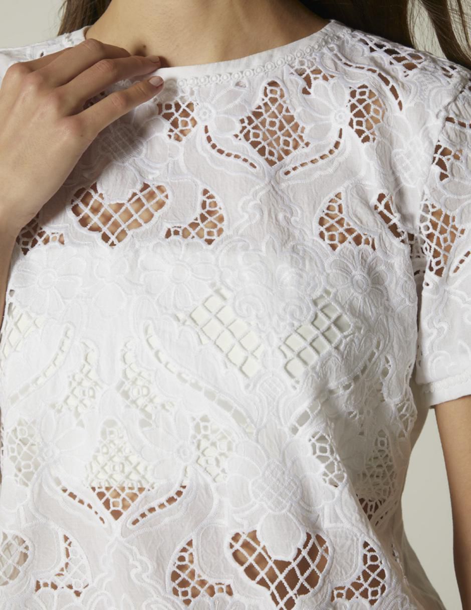 Blusa Studio F manga corta para mujer