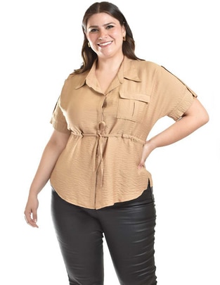 Blusa manga corta para mujer