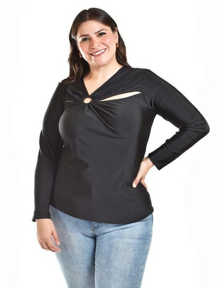 Blusa manga larga para mujer
