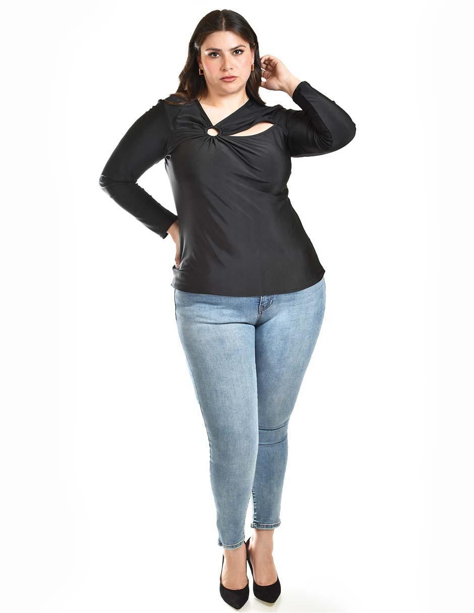 Blusa Morethanangels manga larga para mujer 5