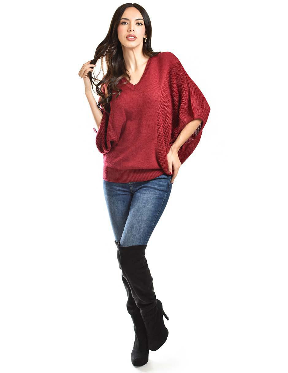 Suéter cuello V para mujer 4