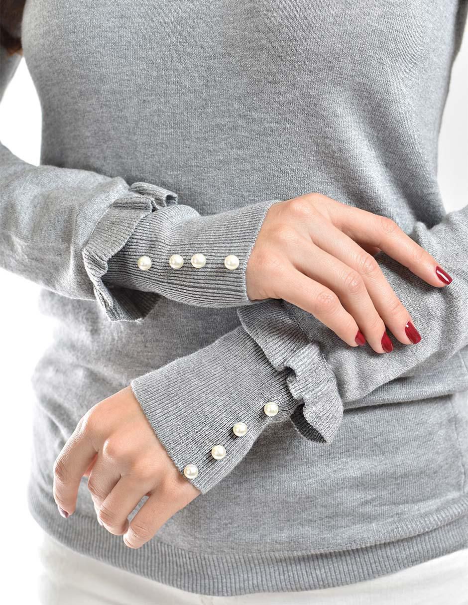 Suéter cuello redondo para mujer 2