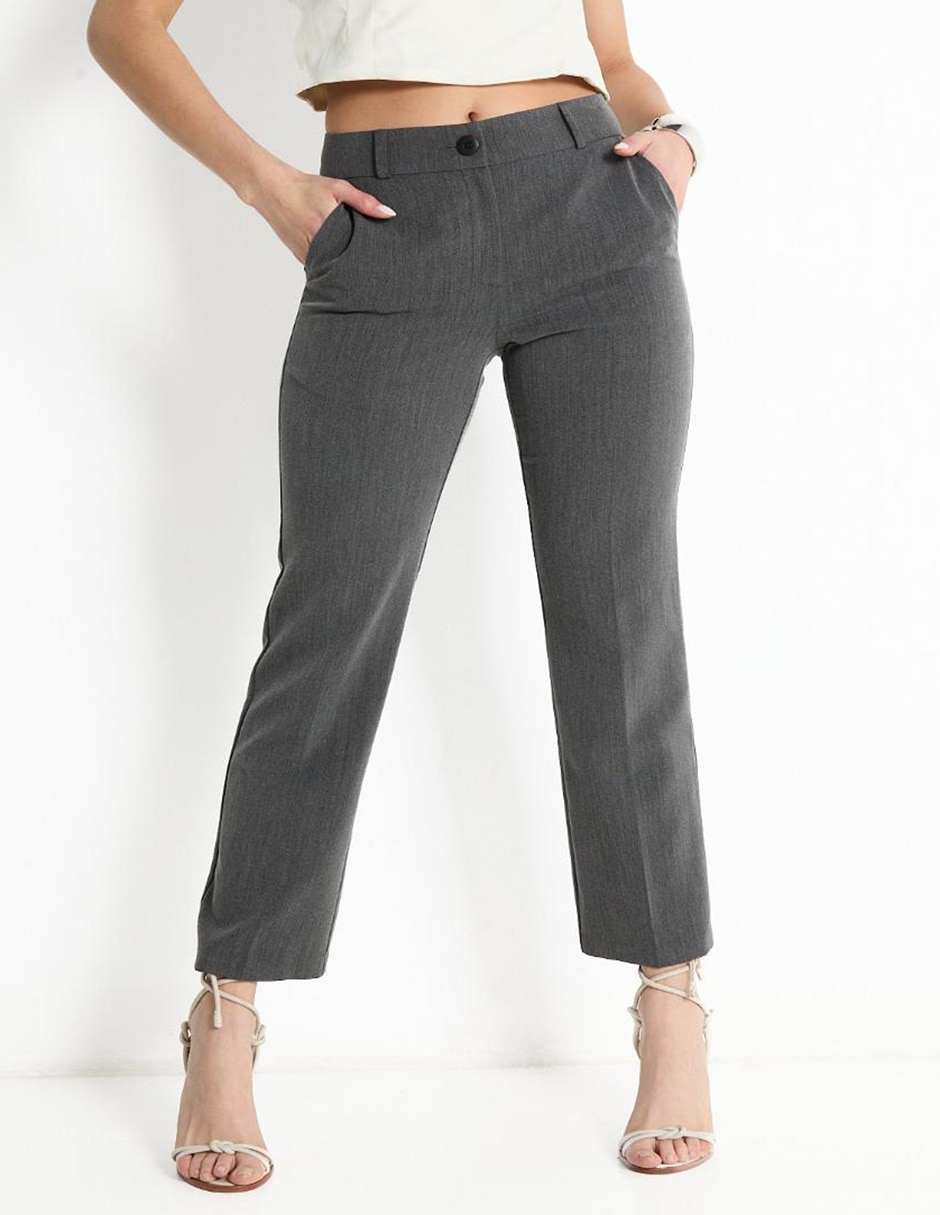 Pantalón de vestir straight para mujer Pantalón de vestir straight para mujer