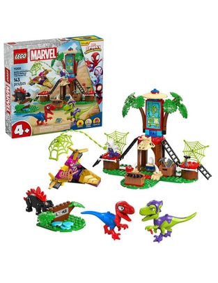 Spidey and His Amazing Friends Spidey Y Gobby: Batalla De Raptores En La Base De La Casa Del Árbol 11200 Marvel