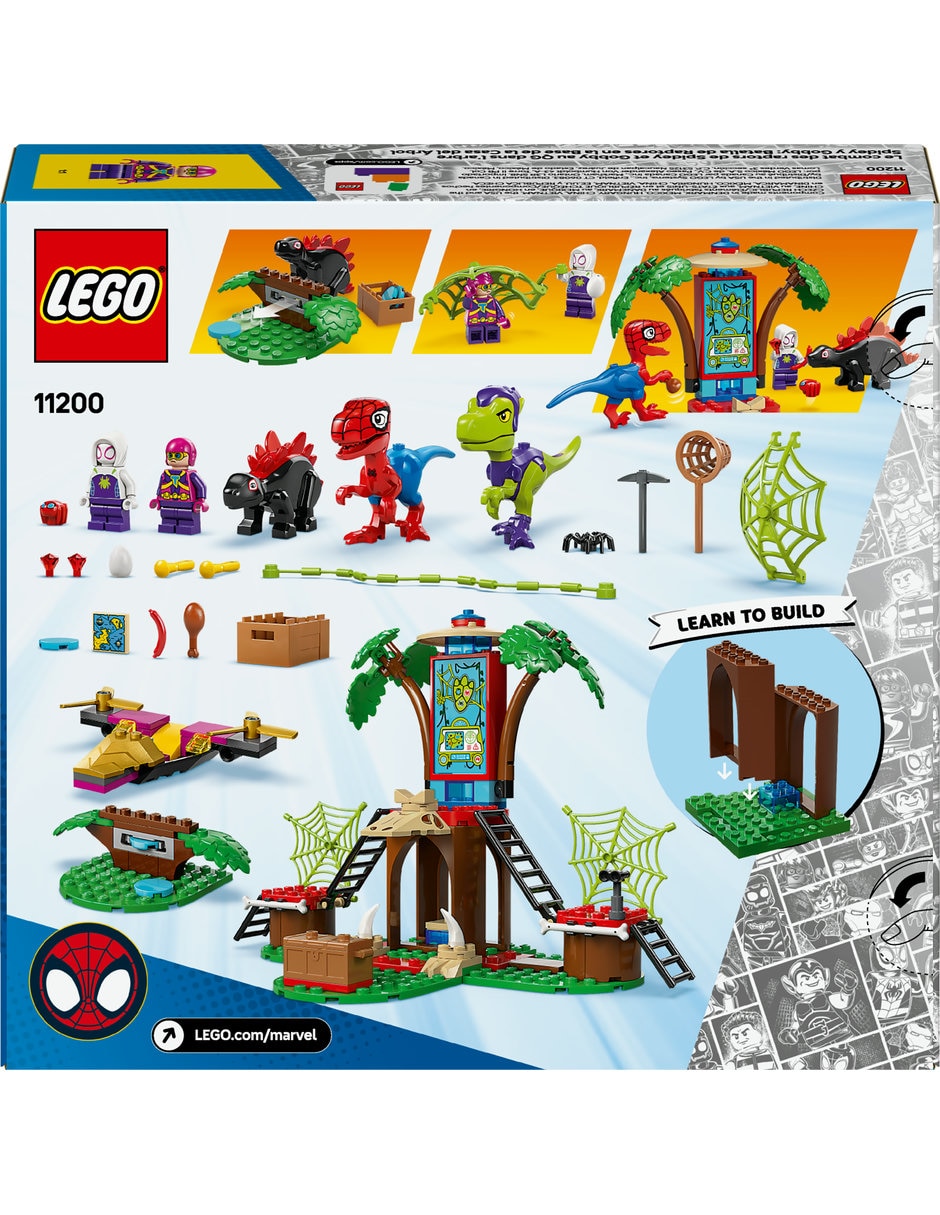 Spidey and His Amazing Friends Spidey Y Gobby: Batalla De Raptores En La Base De La Casa Del Árbol 11200 Marvel 4