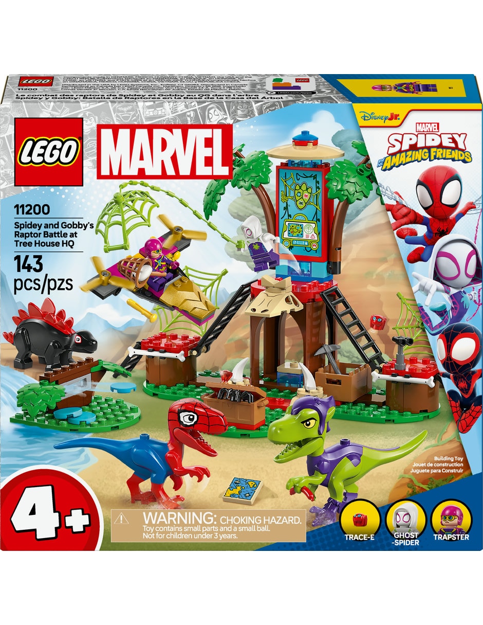 Spidey and His Amazing Friends Spidey Y Gobby: Batalla De Raptores En La Base De La Casa Del Árbol 11200 Marvel 5