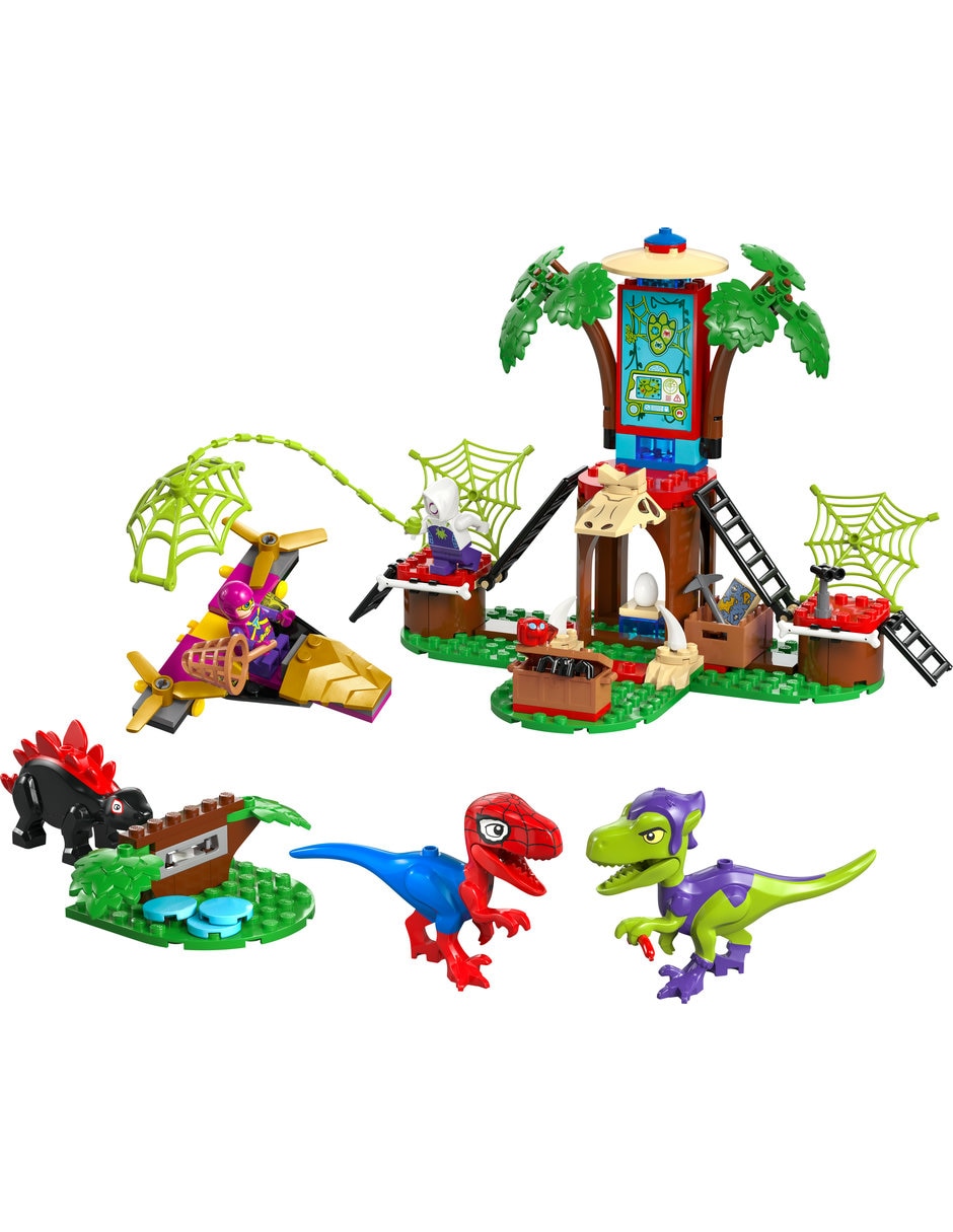 Spidey and His Amazing Friends Spidey Y Gobby: Batalla De Raptores En La Base De La Casa Del Árbol 11200 Marvel 6