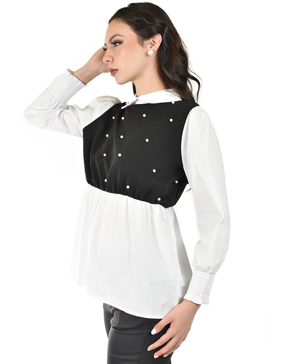Blusa Roman Fashion manga larga para mujer