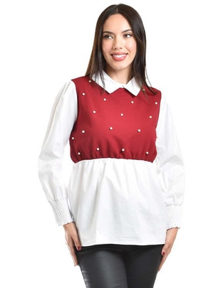 Blusa Roman Fashion manga larga para mujer