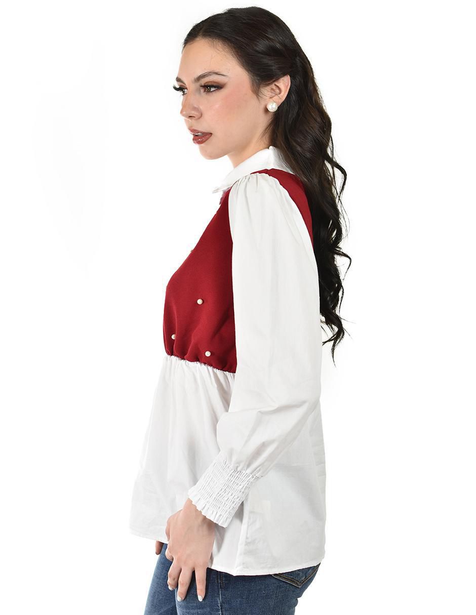 Blusa Roman Fashion manga larga para mujer