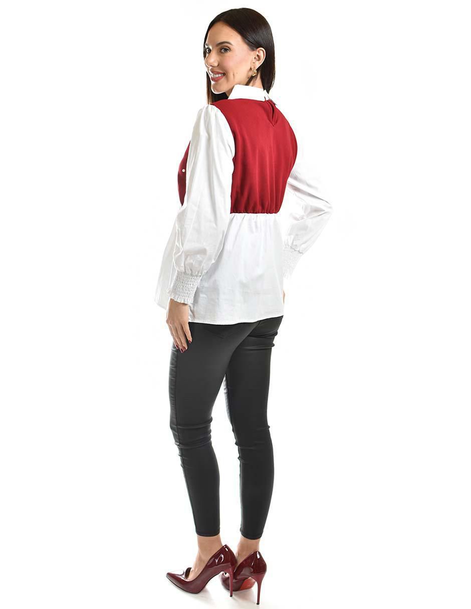 Blusa Roman Fashion manga larga para mujer