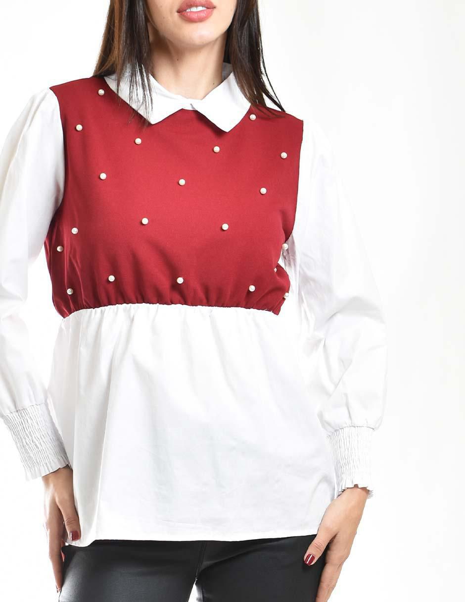 Blusa Roman Fashion manga larga para mujer