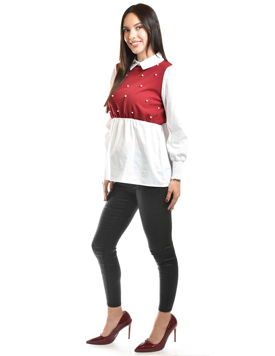 Blusa Roman Fashion manga larga para mujer