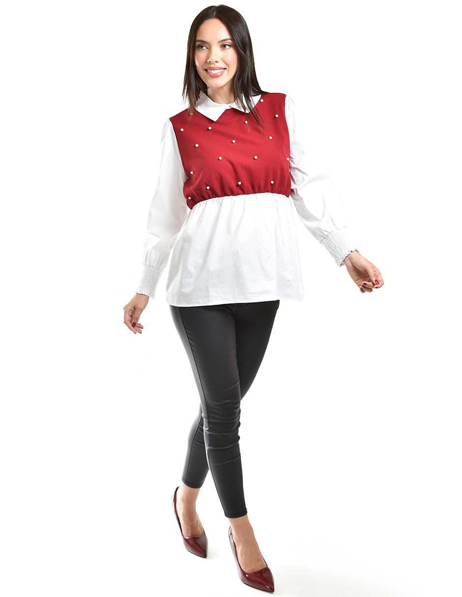 Blusa Roman Fashion manga larga para mujer