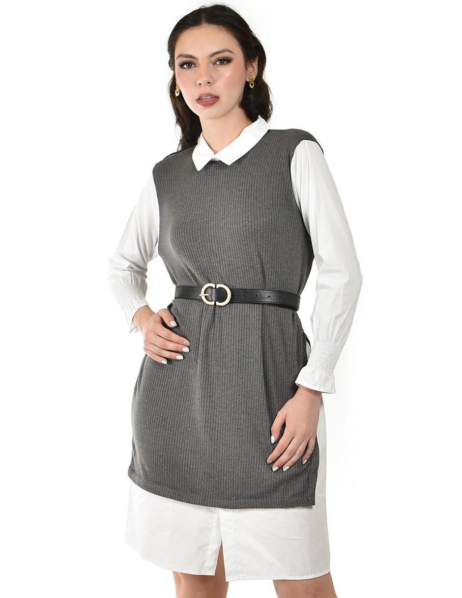 Vestido a la rodilla casual para mujer