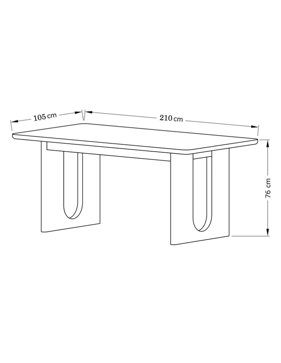 Mesa de comedor rectangular Haus de madera