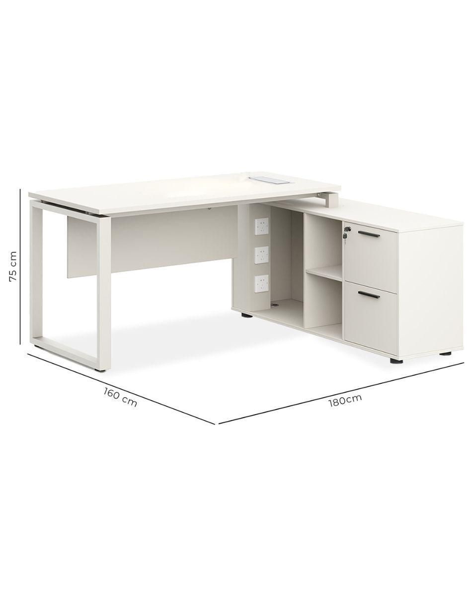 Escritorio armable Ejecutivo Lateral Zadar de melamina 8