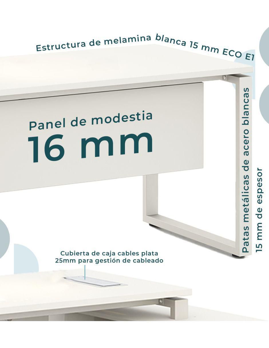 Escritorio armable Ejecutivo Lateral Zadar de melamina 3