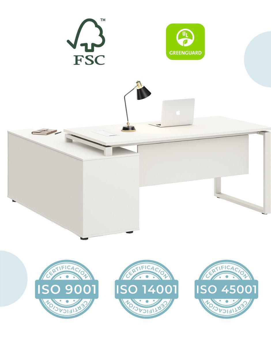Escritorio armable Ejecutivo Lateral Zadar de melamina 5