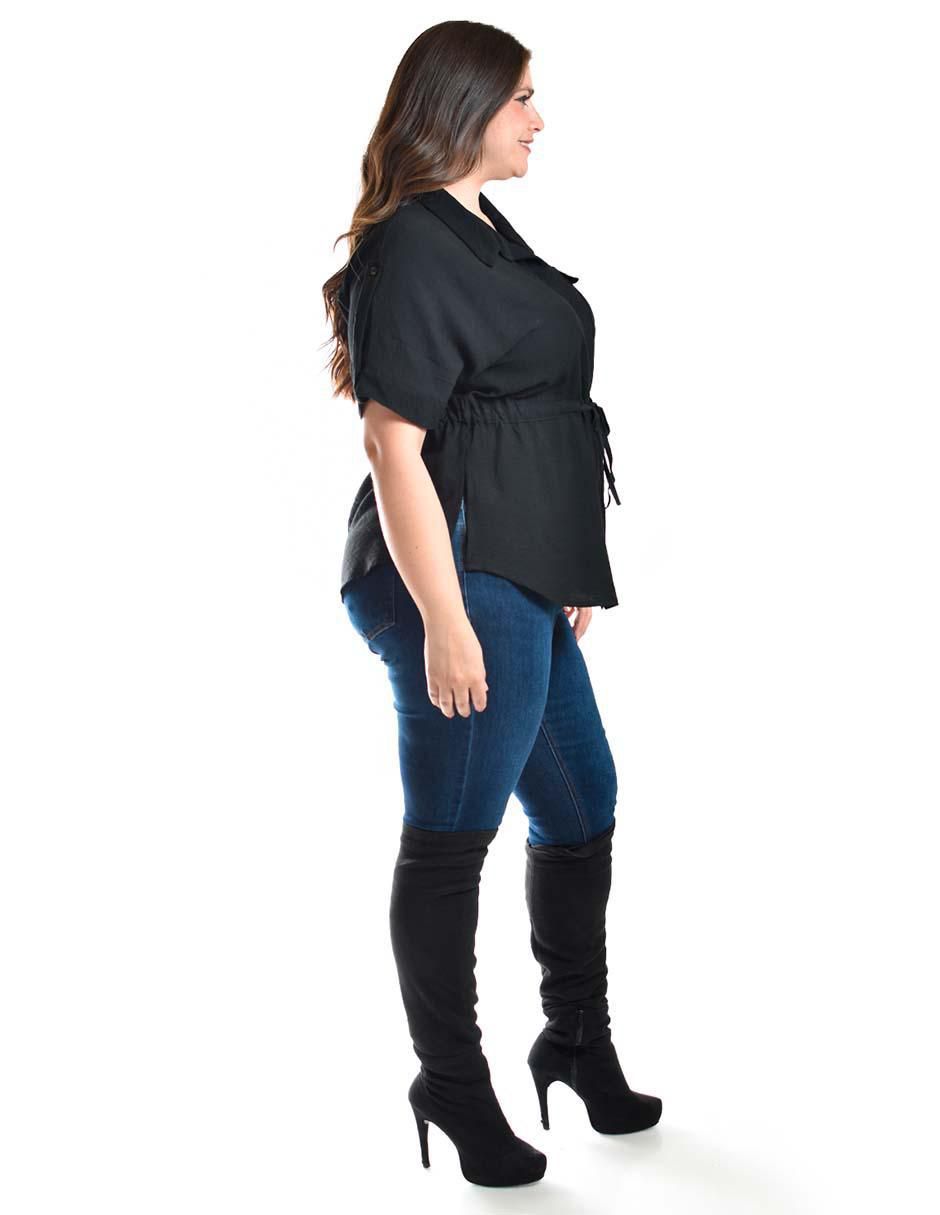 Blusa Roman Fashion manga corta para mujer